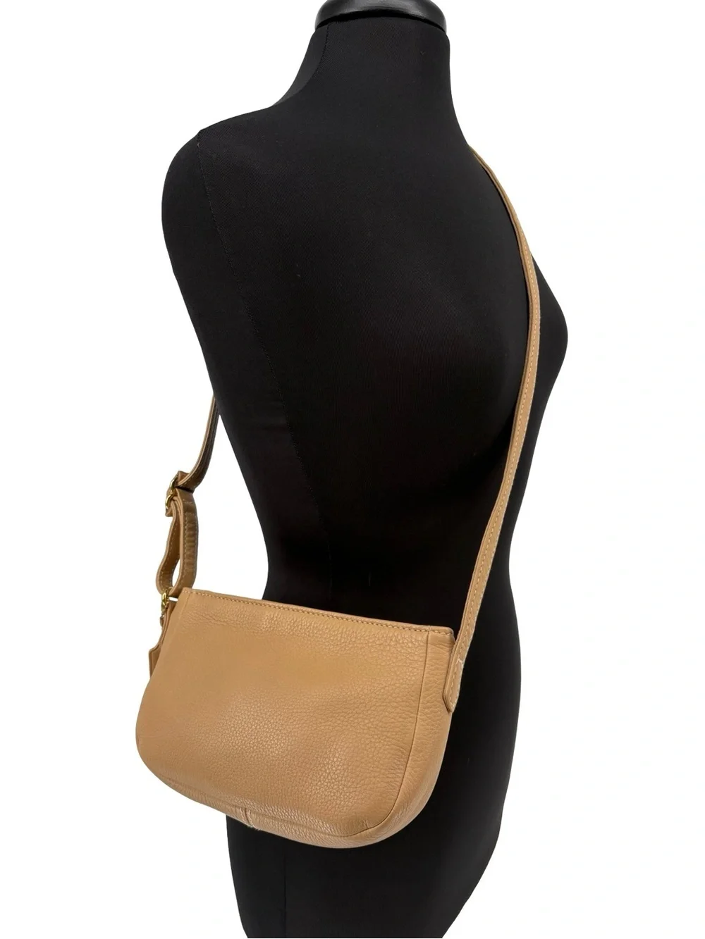 Vintage Coach Sonoma Mini Zip Crossbody Bag 4313 Pebbled Leather 1997 Beige